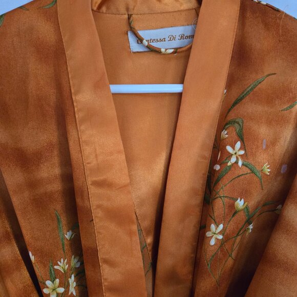 Copper colored silky robe - Picture 4 of 16